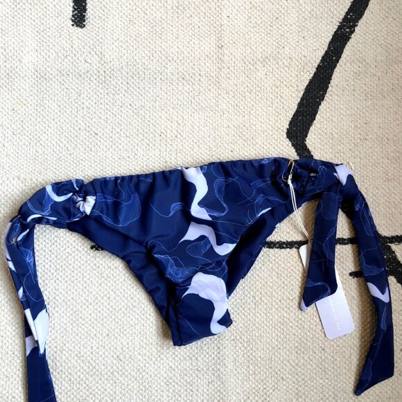 Stria Swim Cheeky Blue Tie Bikini Bottoms - Picture 5 of 6